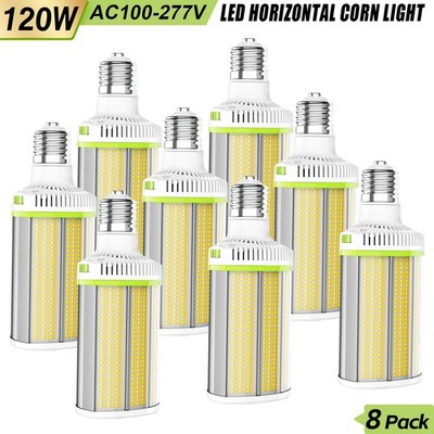 8 PACK LED Corn Light Bulb 120W Adjustable E39 18,000LM Warehouse High Bay Lamps