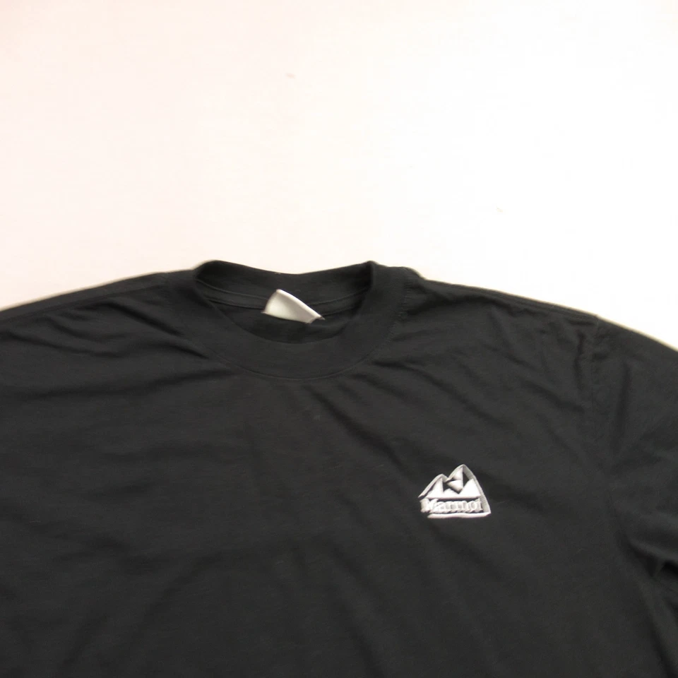 Camisa Marmot Para Hombre Grande Manga Corta Negra Cuello Redondo Exterior Ligera Foto 2 de 4