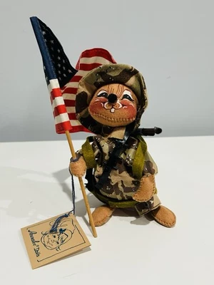 Annalee Dolls Army Marine Mouse Desert Storm 1991 Patriotic July 4th Military - Image 1 of 4