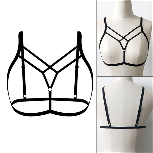 Sexy Hollow Out Lace Up Bra with Adjustable Straps for Women's Undergarments - Picture 2 of 27