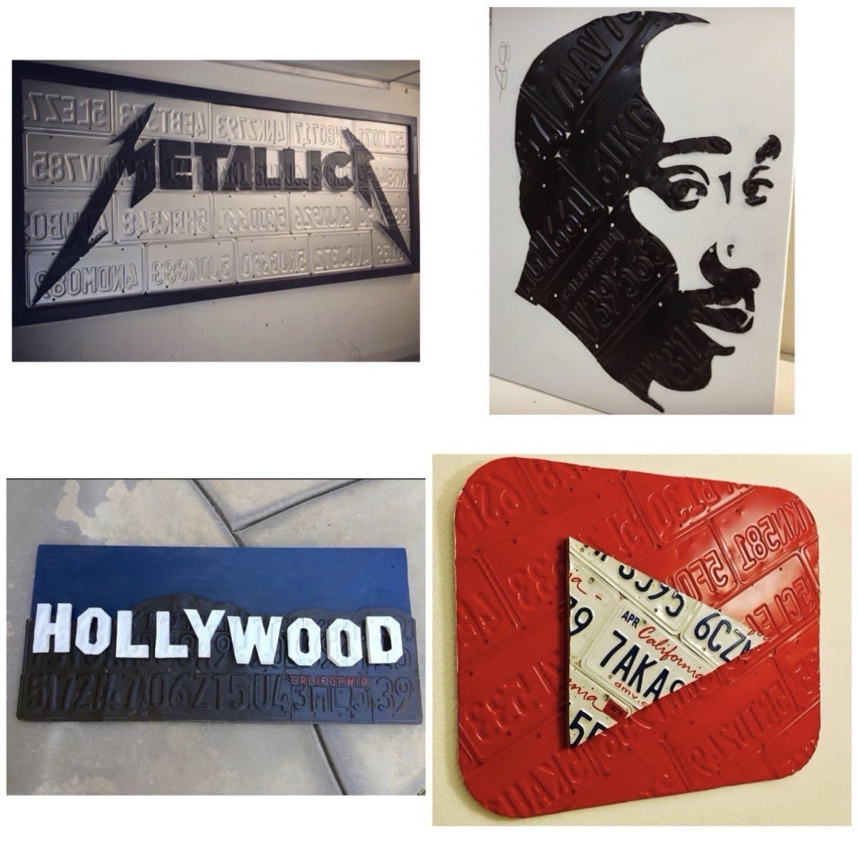 Texas State Shaped Texas Flag License Plate Sign Made W Authentic License Plates