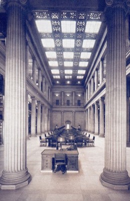 Postcard, Reading Room James Jerome Hill Reference Library, St, Paul, MN C1915