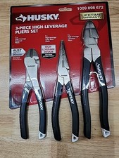 Husky 3-Piece High-Leverage Pliers Set. 1009 898 672 Free Shipping