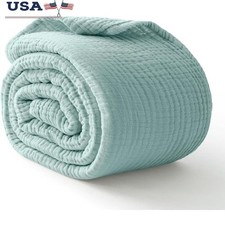 100 Cotton Muslin Blanket Soft Lightweight Breathable Versatile Gift Essential