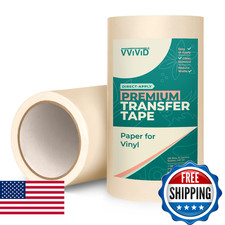 VViViD Premium Direct-Apply Medium Tack Transfer Tape for Crafting Vinyl, 12  x