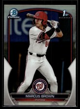 Marcus Brown 2023 Bowman Draft Chrome Refractor Card #BDC-26