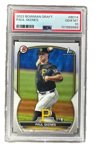 PSA 10 PAUL SKENES 1st 2023 Bowman Draft Paper PIRATES Rookie Card RC GEM MINT