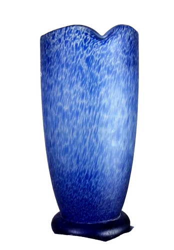 Colbalt blue art glass pitcher - likely vintage and hand-blown - spatter finish - Picture 2 of 4