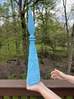 VTG Empoli ROBINS EGG Blue Milk Glass Genie Bottle W/Stopper PERFECT Condition