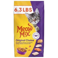 Meow Mix Original Choice Dry Cat Food, 6.3 Pound Bag NEW 