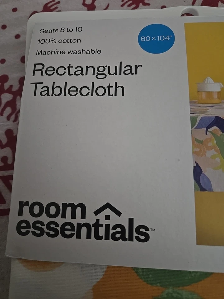 Room Essentials Rectangular Tablecloth 60" x 104" 100% Cotton NWT - Image 2 of 4