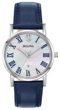 Bulova Women's American Clipper Date Indicator Quartz Blue Watch 32MM 96M146