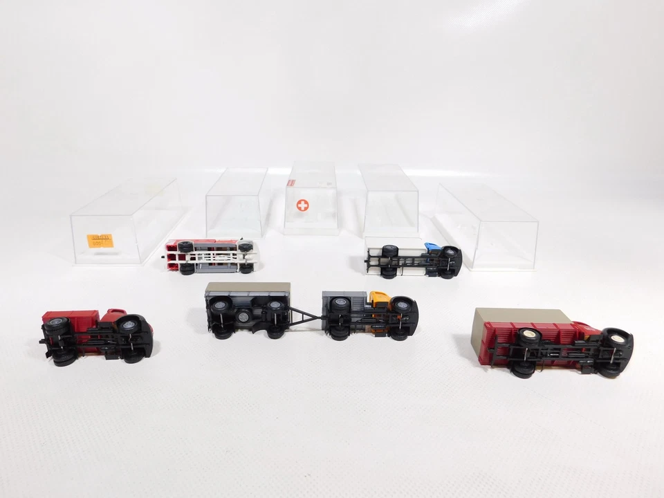 5X Brekina H0 1:87 Magirus 4255 Davos Ackermann Marotzke FW Sg/Mint #DZ288-1 - Immagine 3 di 4