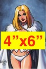Sexy Emma Frost White Queen X-Men Phoenix 4x6" original art — photo 2