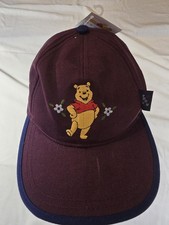 Vintage The Disney Store Winnie The Pooh Unisex Baseball Hat Burgundy Adult