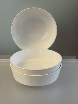 3 CENTURA by Corning White Coupe Cereal Soup Bowl  5.5  x 2.5'' Straight  Sides.