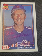 1991 Topps BUD HARRELSON METS In-Person Signed  AUTO  Autograph