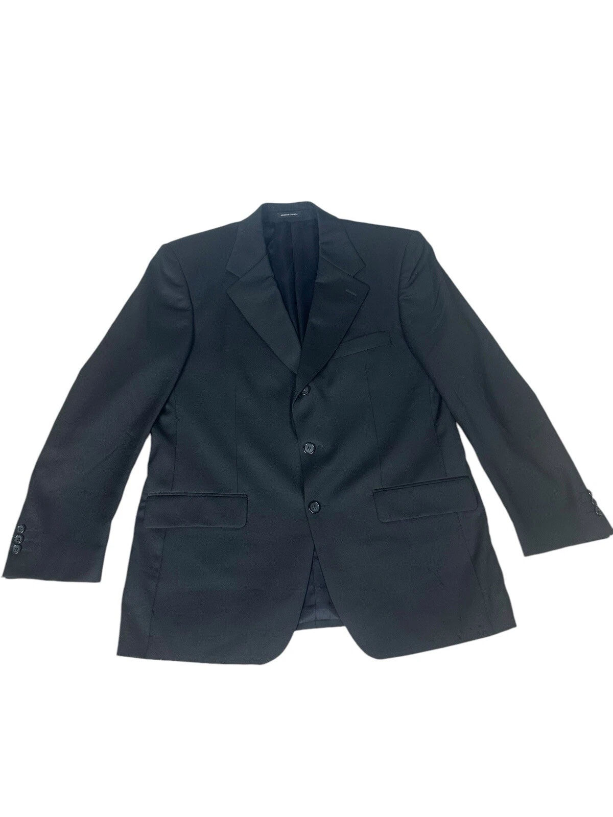 SAINT LAURENT (YSL) Blazer cappotto sportivo vintage Yves Saint Laurent lana nero taglia 42 Union Made Can
