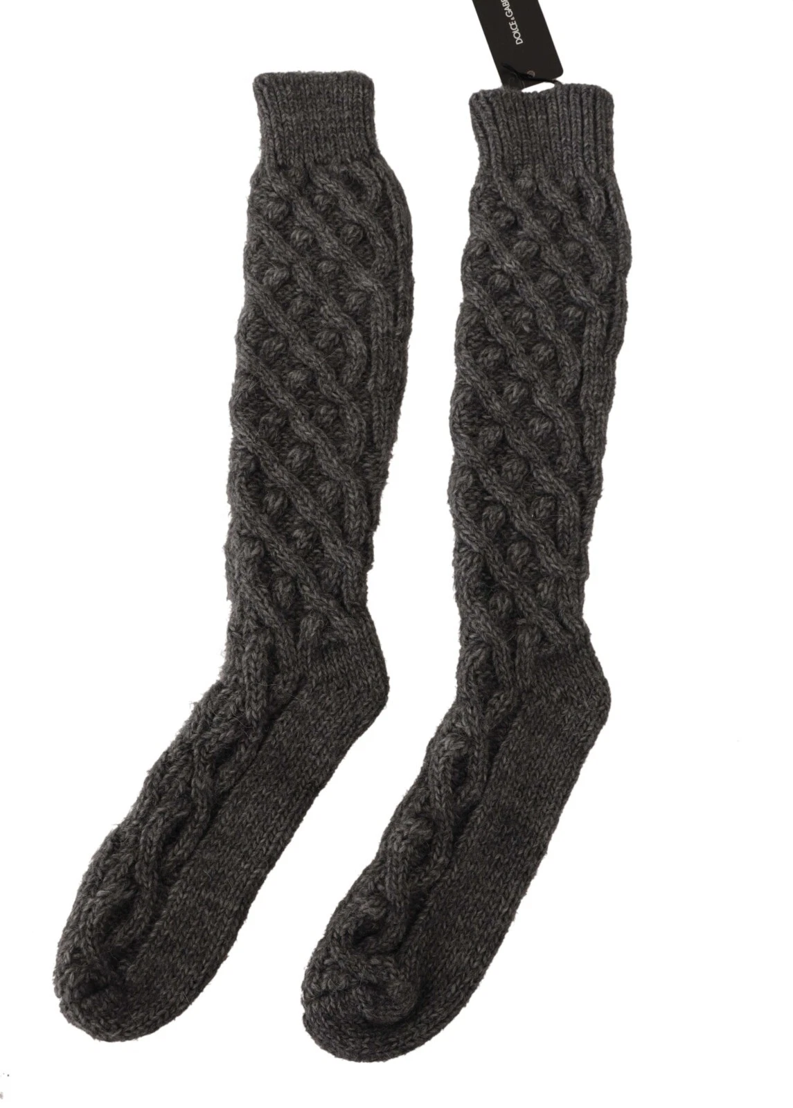 DOLCE & GABBANA Socks Gray Wool Knit Calf Long Women Accessory s. L RRP 200usd
Opens in a new window