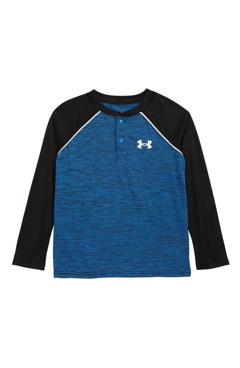NWT UNDER ARMOUR LONG SLEEVE TWIST HENLEY T-SHIRT TODDLER BOY SIZE
