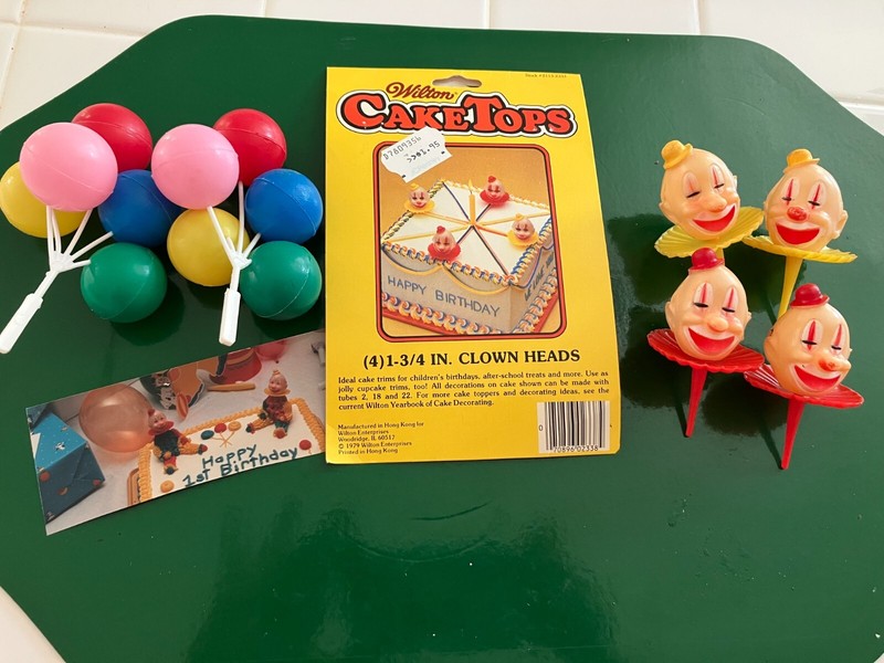 Vintage Clowns Cake Toppers Figurines & Picks Decorations Wilton New & Used