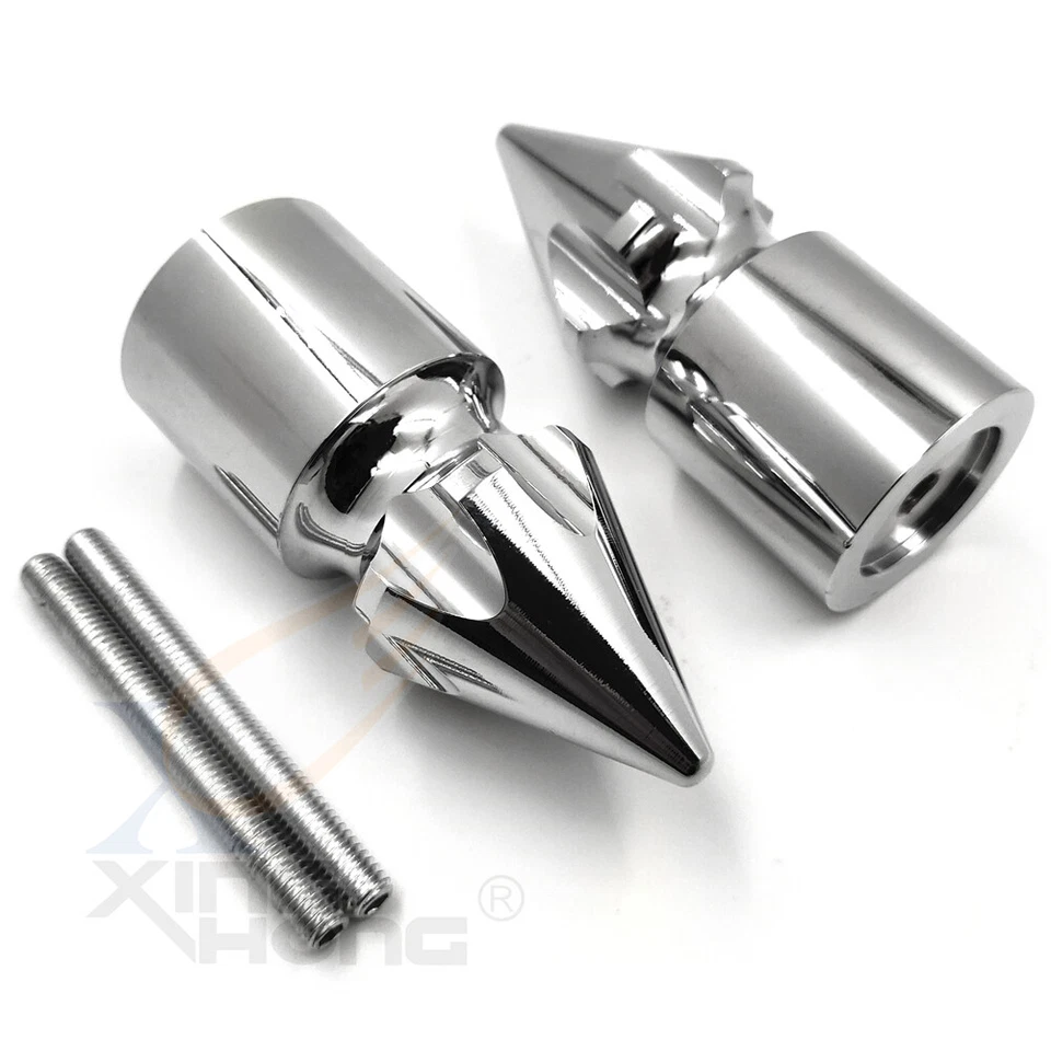 Motorcycle Ultimate Chrome Spike Bar Ends For Suzuki 1996-  2014 Gsx-R 600 750 - Image 3 of 4