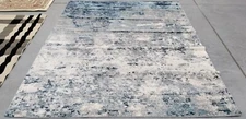 LIGHT GREY / BLUE 8' X 10' Back Stain Rug, Reduced Price 1172717965 BNT822F-8