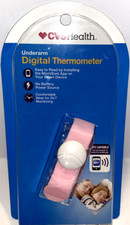 CVS HEALTH Underarm Digital Thermometer Pink Color No Battery Required Brand New