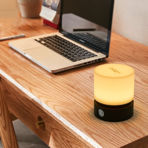 Tabletop LED Bedside Night Light, Touchable night light, Cylindrical ...