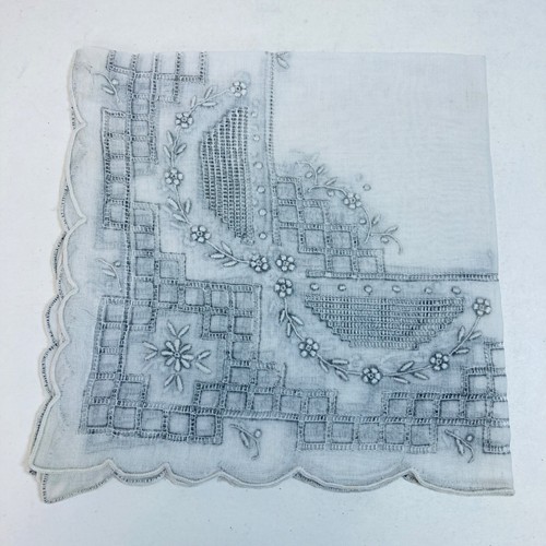 Appenzell Swiss Antique Handkerchief Hankie Linen Embroidered Wedding as is - Picture 4 of 6