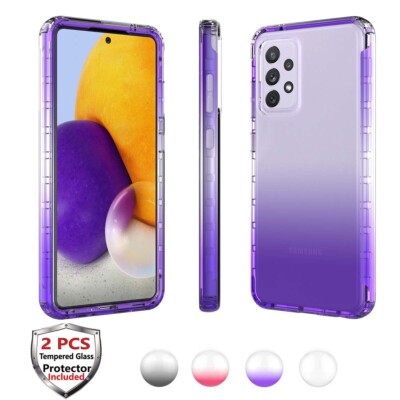 For Samsung Galaxy A52 A72 5G Case Shockproof Clear Cover Screen  Protector