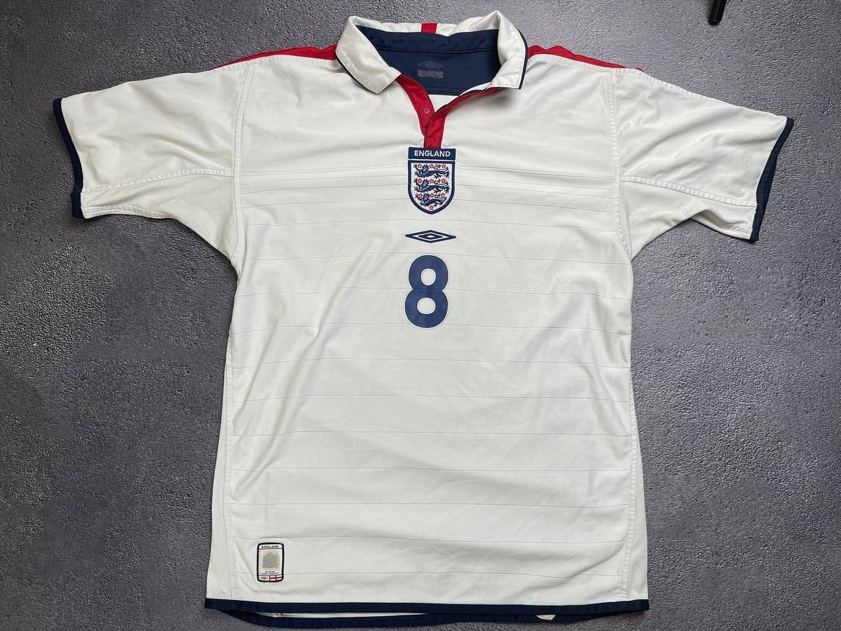 ［新品未使用］2003-05 イングランド代表　UMBROホームユニフォーム umbro イングランド代表 03/05 ホーム半袖ユニフォーム