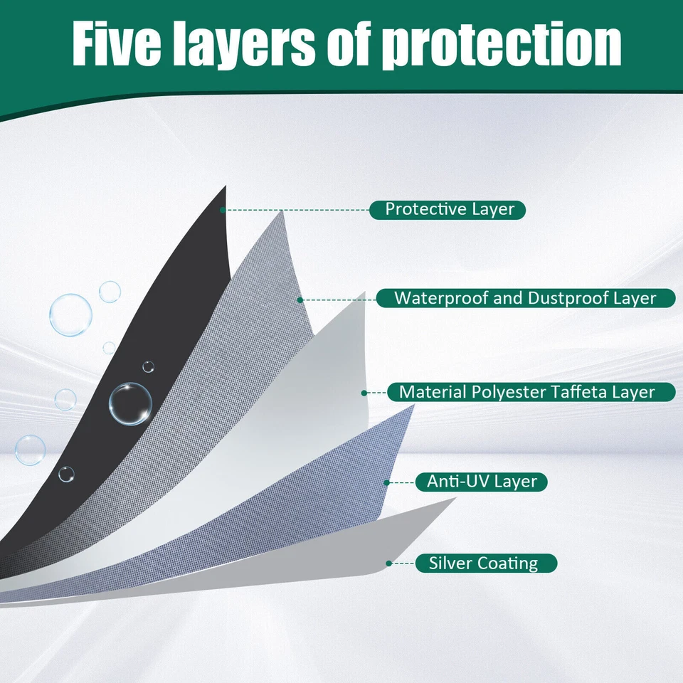 Cubierta Completa Para Mini Excavadoras Exterior Impermeable UV Nieve Polvo Resistente a la Lluvia Foto 3 de 4