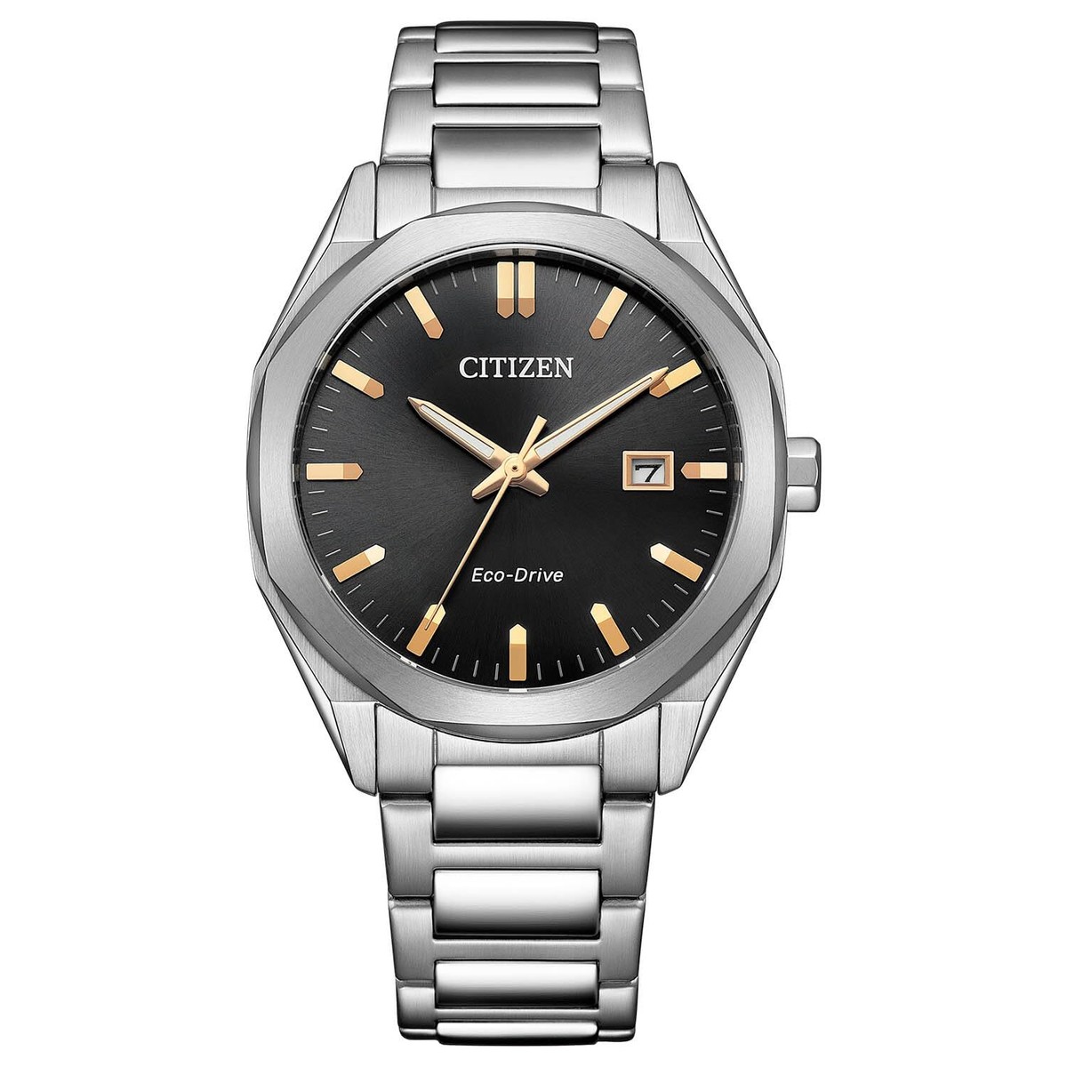 【美品、値下げしました❗️】 CITIZEN Eco-Drive ブラック腕時計 Citizen BM7620-83E Eco-Drive Octagon Black Simple Design Men's