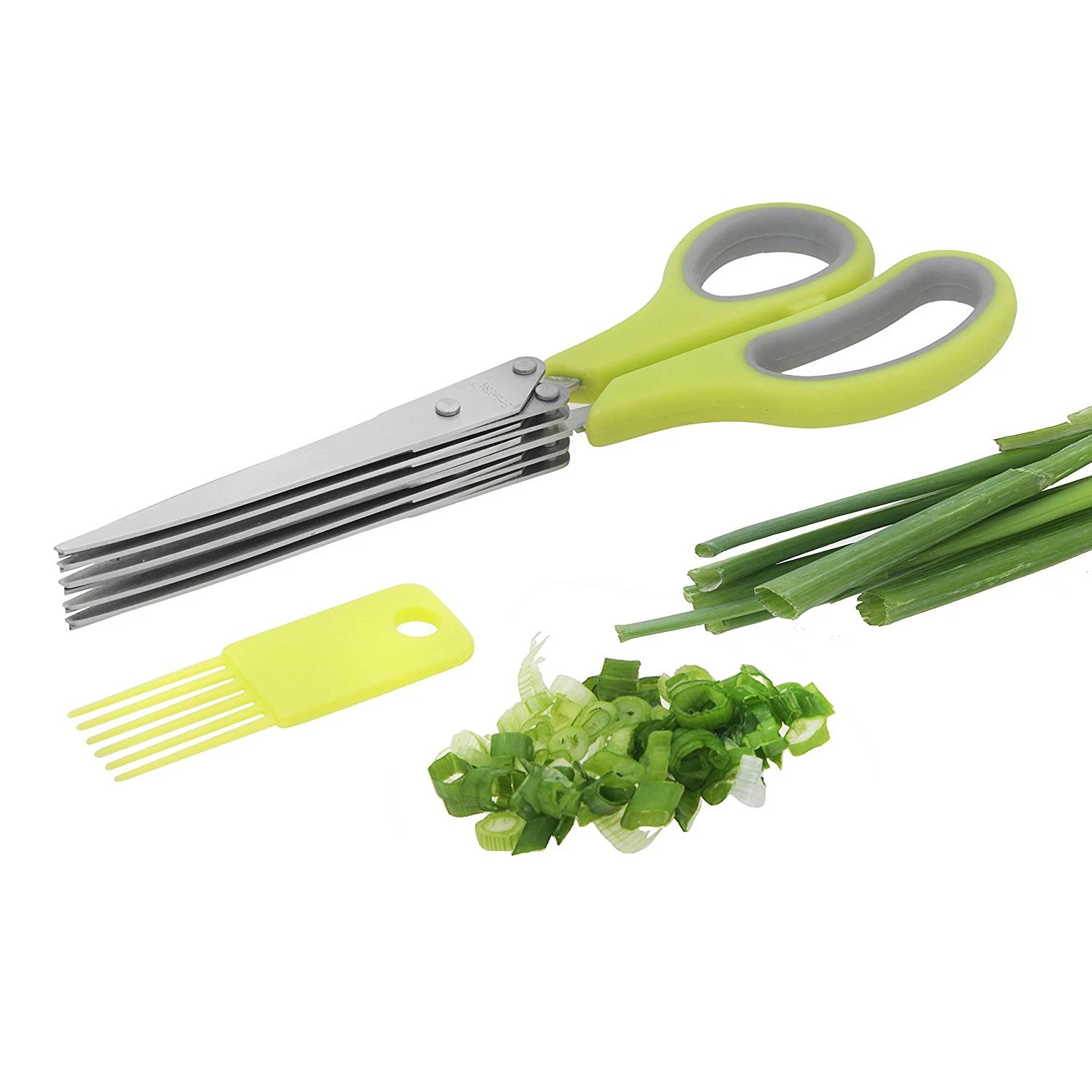 5 Blade Herb Scissors Trimmer Shear Kitchen Stainless Steel Food Grade Chef NEW
Opens in a new windo