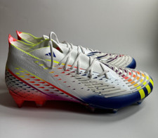 adidas Men  s 11 PREDATOR EDGE.1 SG Soccer Cleats White Multi Color GW1021 NEW