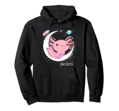 Space Axolotl Kawaii Shirt Pastel Goth Japan Anime Comic Pullover Hoodie 