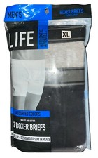 Life Authentic Apparel 2 Pack Men boxer briefs (Black & Gray)