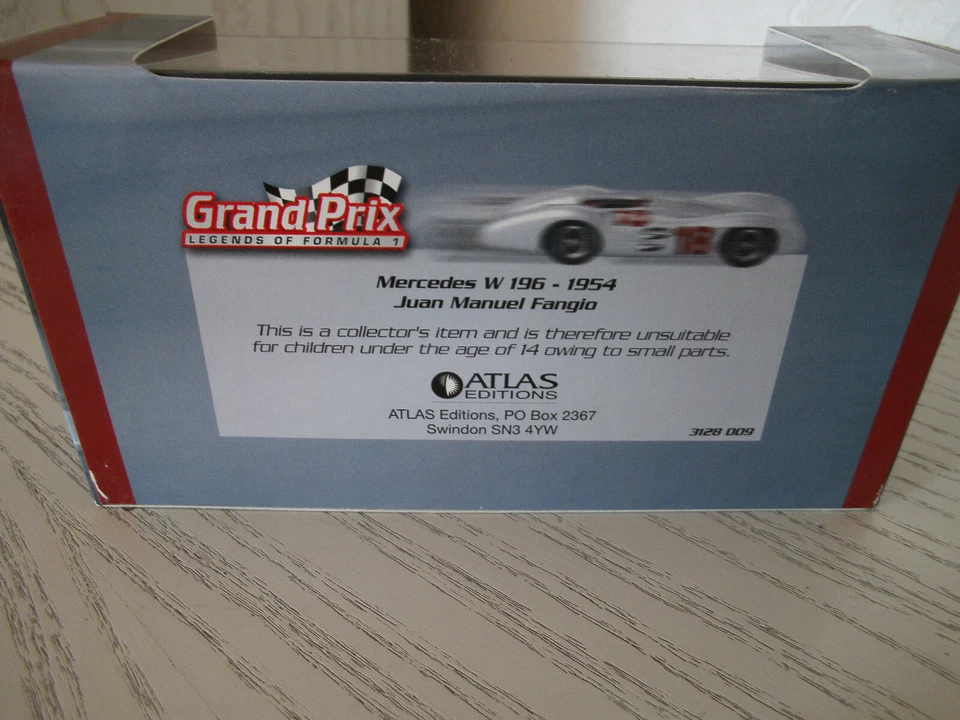 Mercedes W 196 Juan Fangio Atlas Editions 1:43 Modellauto F1 Race Car Grand Prix - Bild 3 von 4