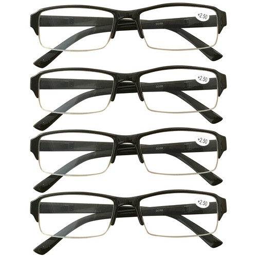 4 Packungen Herren Damen Lesebrille rechteckiges Gestell Blaulicht blockierend Lesebrille - Bild 1 von 10