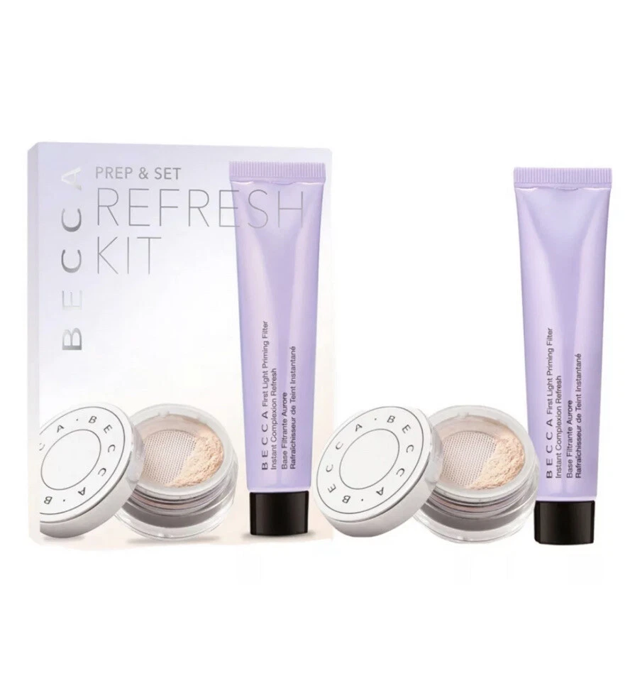 BECCA Prep & Set Refresh Kit Primer + Setting Powder New in Box Sealed 🎁