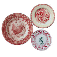 Handcrafted Miniature Ceramic Plates Dollhouse Gift Decoration Vintage Style Set