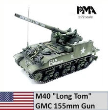 Precision Model Art 1:72 P0345 M40 "Long Tom" GMC 155mm Gun, US Army, Korean War