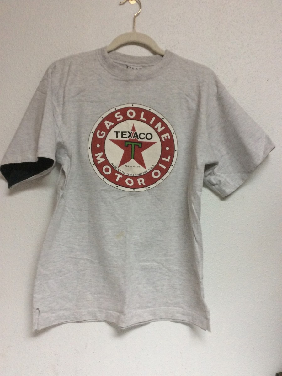 シャツ Texaco T- Shirt Medium Gray H27”x W21” Gasoline Motor Oil Made By