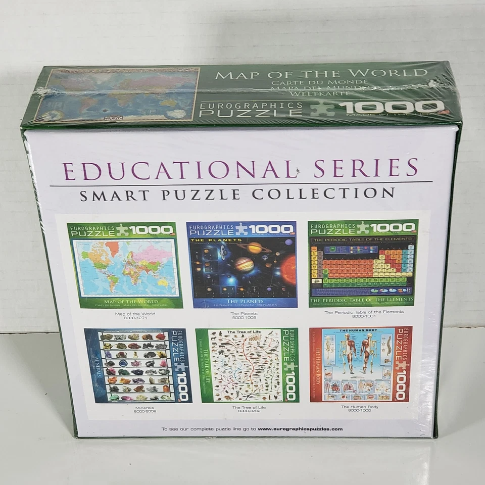 Eurographics Map Of The World 1000 Pieces Jigsaw Puzzle Brand New Made in USA  - Image 2 of 4