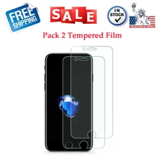 Pack 2 Tempered Film High Quality Tempered Glass Screen Protector For iPhone US