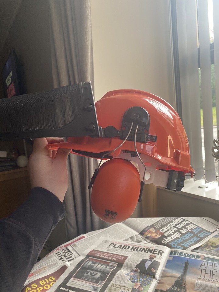 Oregon Chainsaw Helmet Wire Mesh Shield & Ear Protection eBay