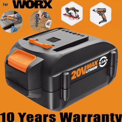 NEW 8.0AH For WORX 20V MAX Extend Lithium Battery 20V WA3520 WA3525 Tool Kits
