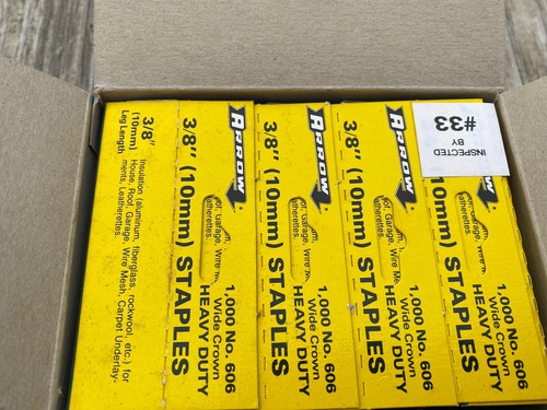 Arrow 606 Wide Crown Heavy Duty Staples 3/8" 10mm Heavy Duty Staples 5000 Total - Picture 3 of 3