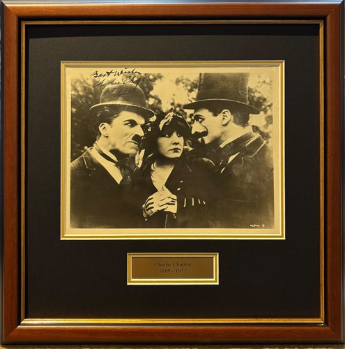 Charlie Chaplin garantiert handsignierte Foto Präsentation gerahmt (40x40cm) & COA - Bild 6 von 6